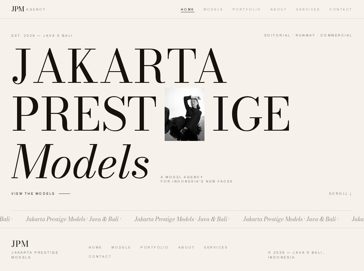 JAKARTA PRESTIGE MODELS — website